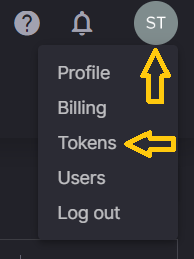 Portal token menu