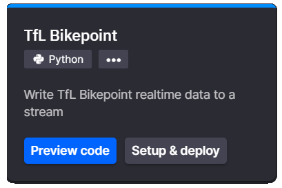 TFL BikePoint sample tile